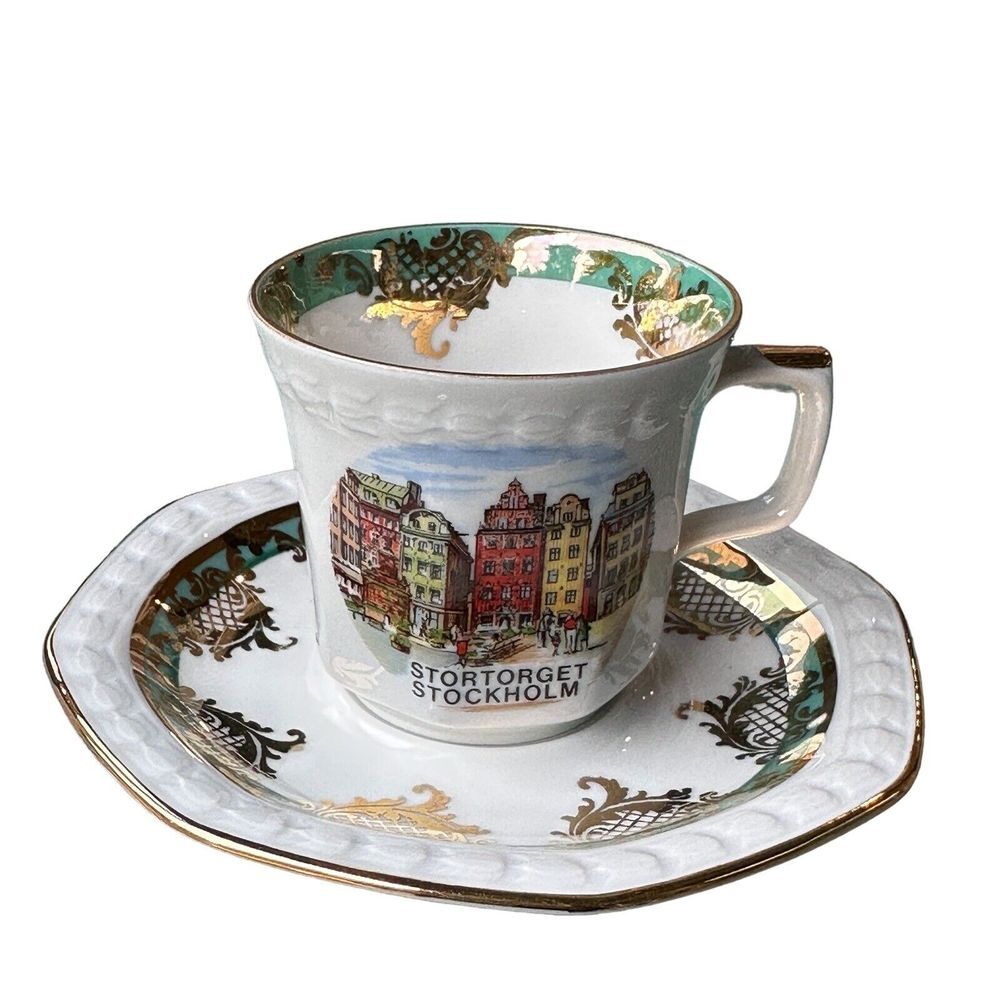 Seltmann Weiden Bavaria West Germany Tea Cup Saucer Souvenir Nordic European